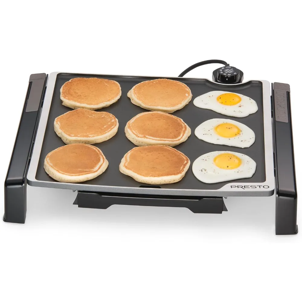 

15-inch Electric Tilt-n-fold Griddle,Black,Legs fold in and drip tray locks in place for easy,compact storage,Easy to clean