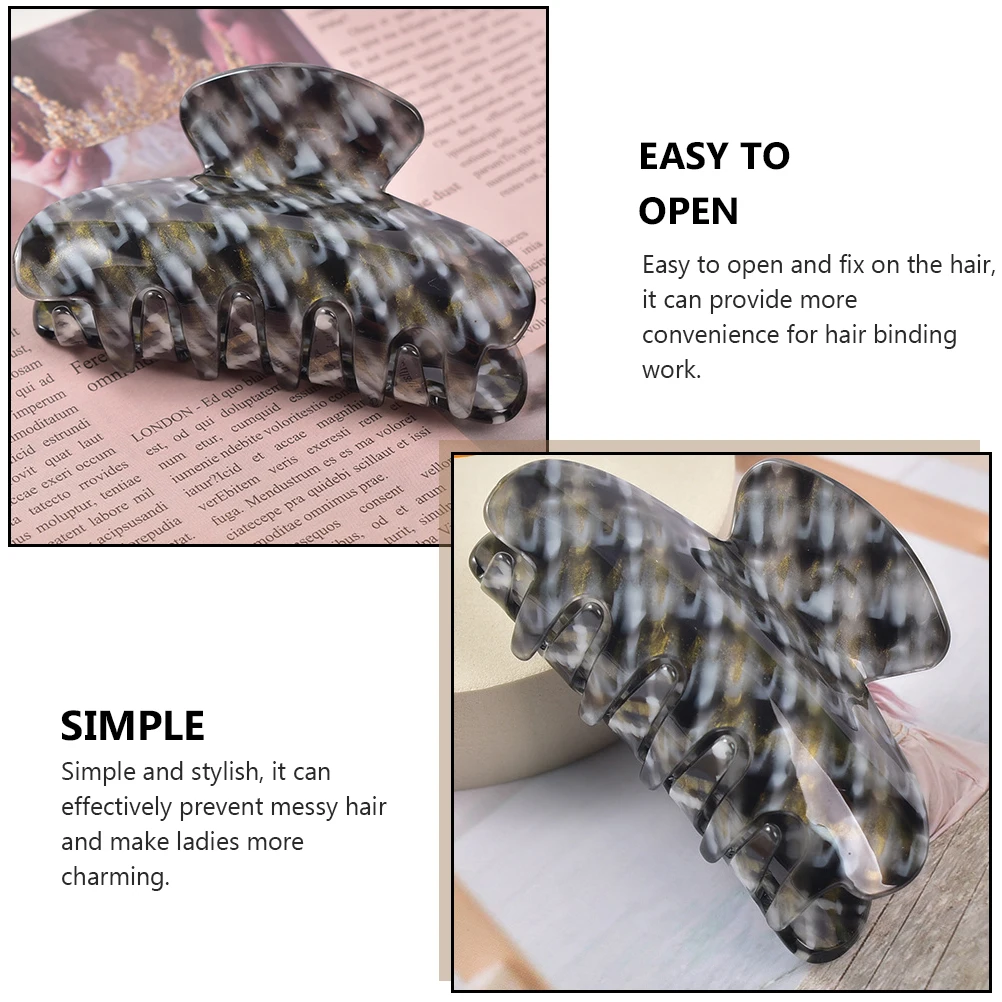 

Acrylic Hair Claws Ponytail Holder Fashion Barrette Unique Design Durable Quality Easy Hair Binding Tools Stylish Decorative