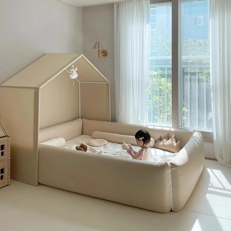 Children's bed splicing tent fence protective fence crib cartoon anti-collision