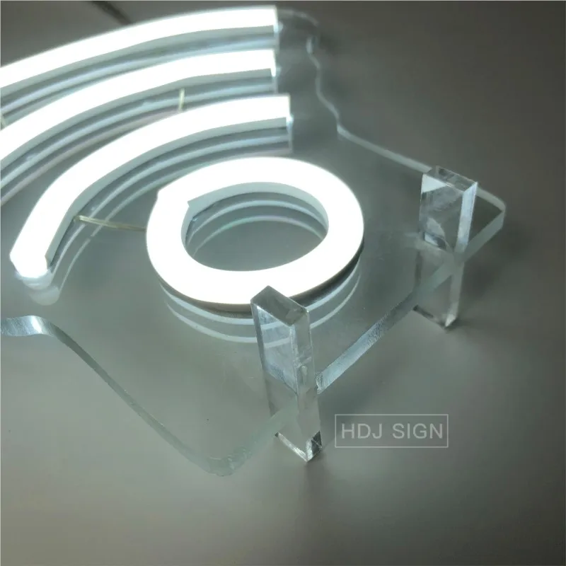Wifi Design LED Neon Night Light Suitable For Home Bedroom Internet Cafe Table Decor Desk Lamp For Shop Bar  Restaurant Decor