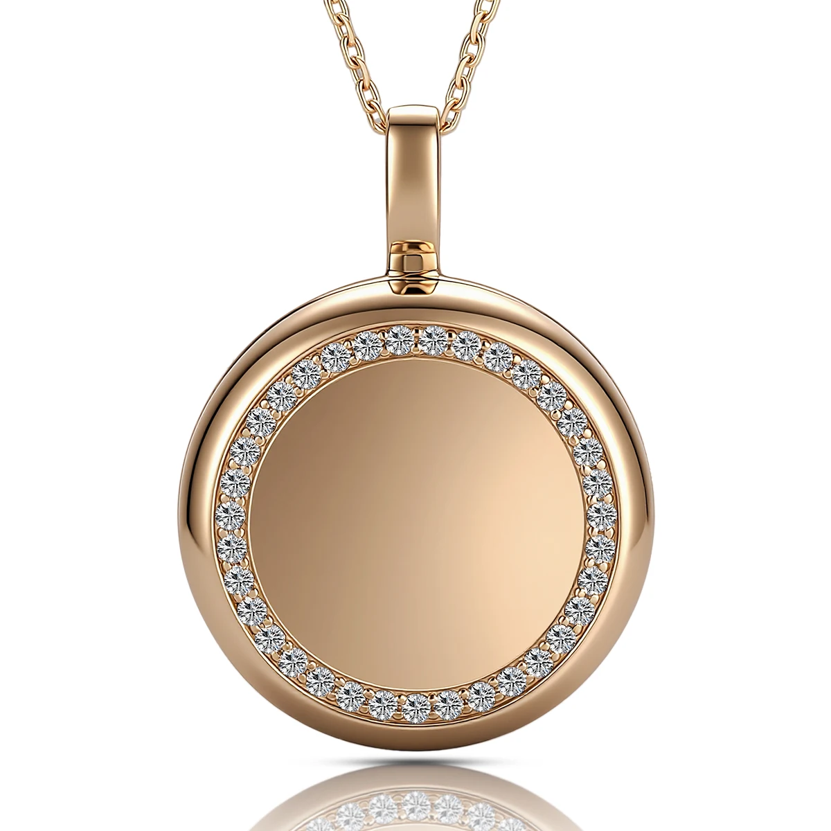 Provence 14K Moissanite Pendant for Women AU585 Solid Gold Necklace Pendant for Girl Round Shape Pendants Custom Luxury Jewelry