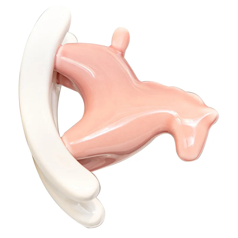 ABMS-2X  Rocking Horse Statue For Home, Modern Art Sculpture Aesthetic Figurine Desktop Ornament,B