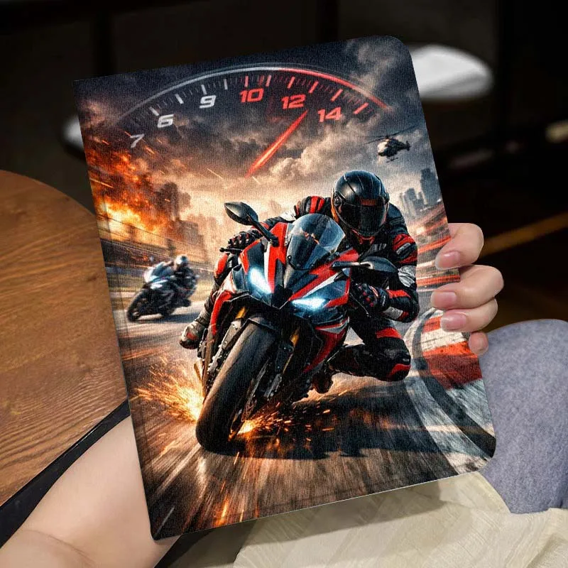 

Speeding Motorcycle Racer Popular For Huawei MediaPad MatePad Honor Pro V6 9 V8 X9 12 X 13.3 SE 11 11.5 Inch Tablet Case