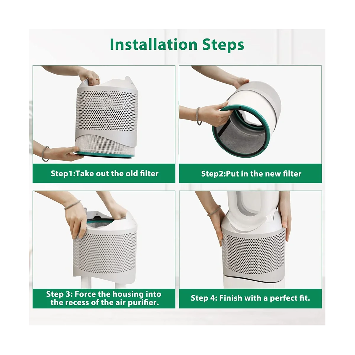 Filtro HEPA di ricambio per purificatore da tavolo HP01 HP02 DP01 DP02 Pure Hot + Cool, confrontare con la parte 968125-03-A59E