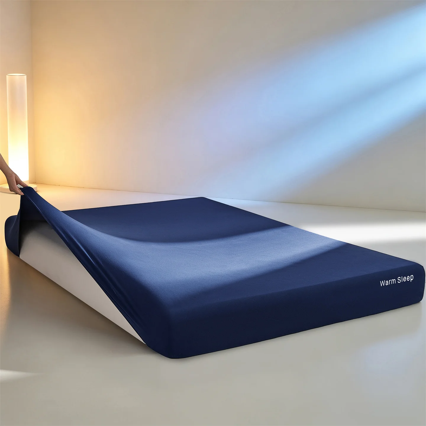 Stretchy Fitted Bed Sheet, Ultra‑Soft Cozy Knit Bed Cover, Elastic Wrap‑Around Mattress Protector Cover, Non‑Slip, For Bedroom