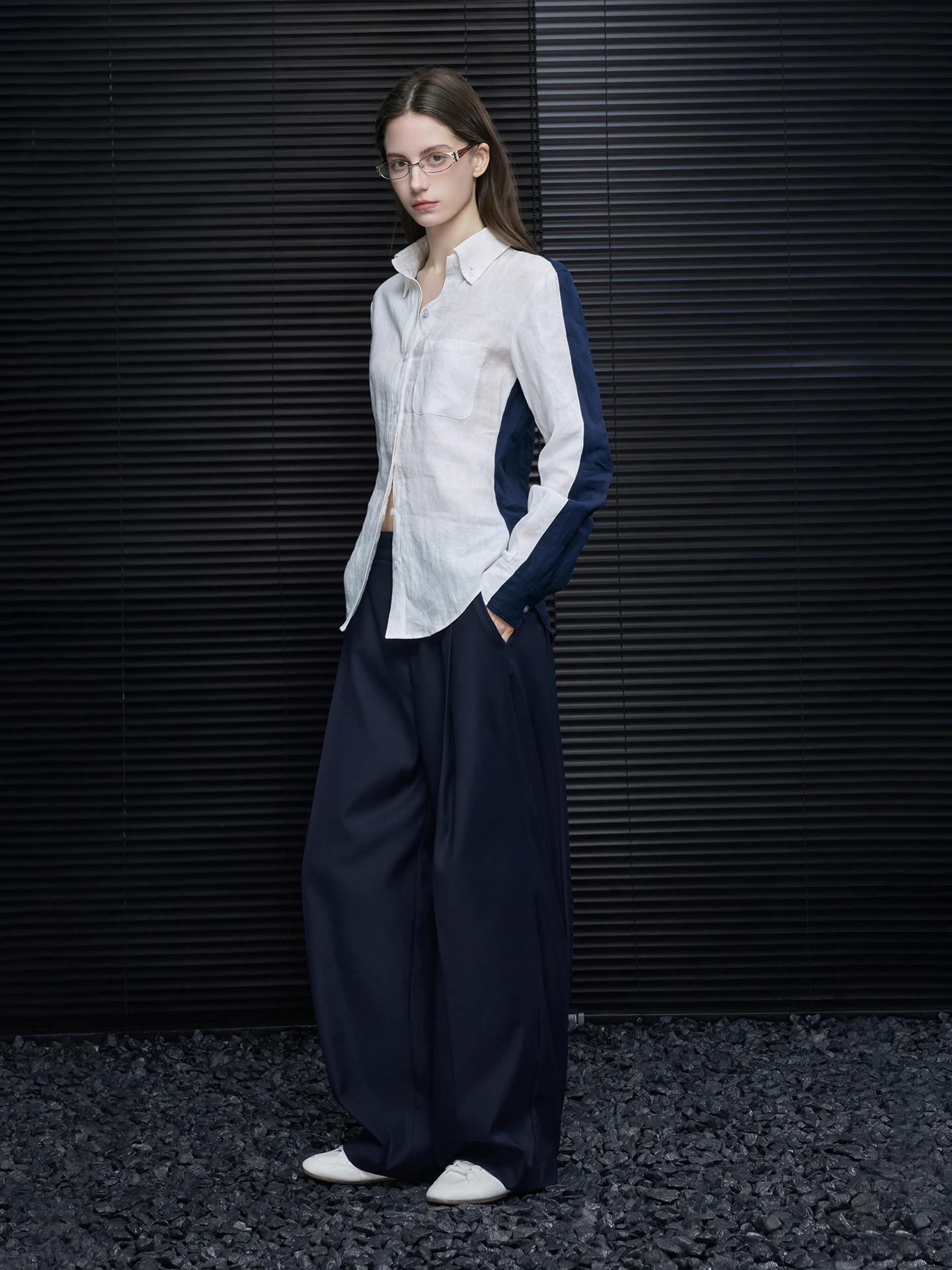 

Брюки-костюм с высокой талией и широкими штанинами, женские модные свободные струящиеся брюки премиум-класса, весна 2026, новинка