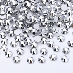 DUCRYSTAL Silver Plated Crystal Rhinestones for DIY Crafts Non Hot Fix Glue On Gems for Clothes Decoration SS20