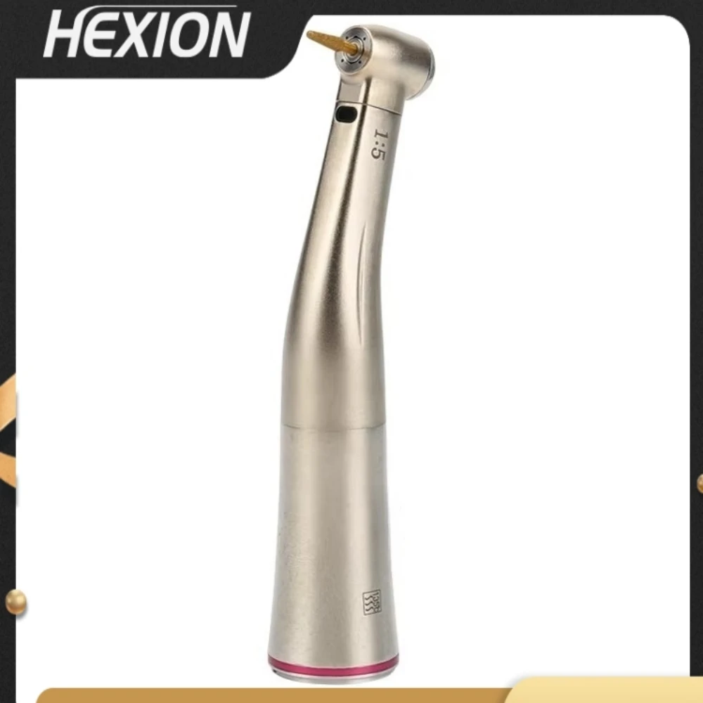 

1:5 High Speed Fiber Optic LED Contra Angle Handpiece For E-type Motor Internal WaterSpray Increasing With Optic Fiber Light
