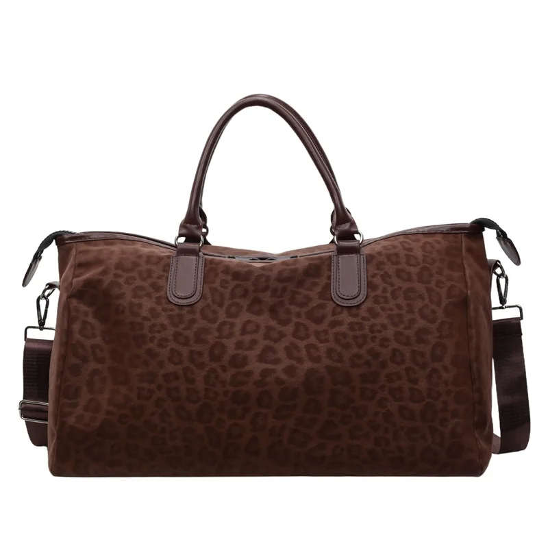 

Vintage Large-Capacity Leopard Print Bag for Women - Casual Commute, Convertible Crossbody Shoulder Tote