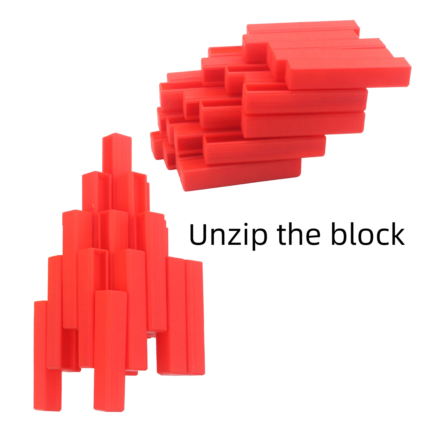 3D プリントされたピクセル キューブ、革新的なデスクトップ装飾、感覚的なストレス解消玩具