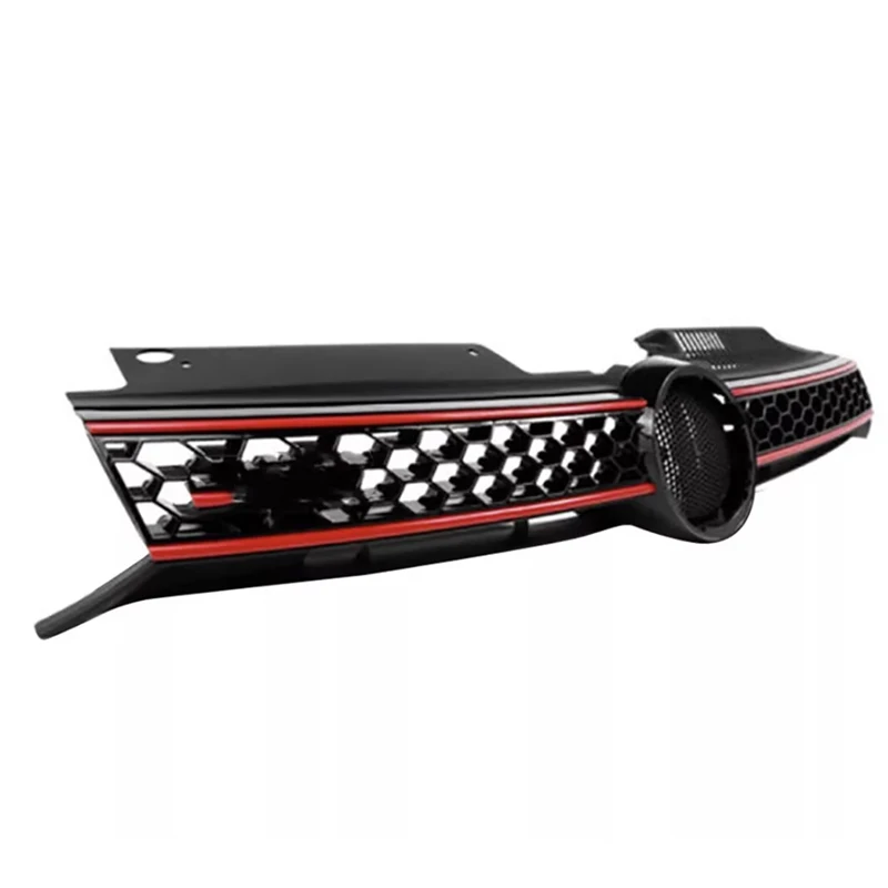 

Хромированная красная полоса HoneyComb, передняя решетка, сетчатая гоночная решетка, центральные решетки для Volkswagen VW Golf MK6, GTI и R20