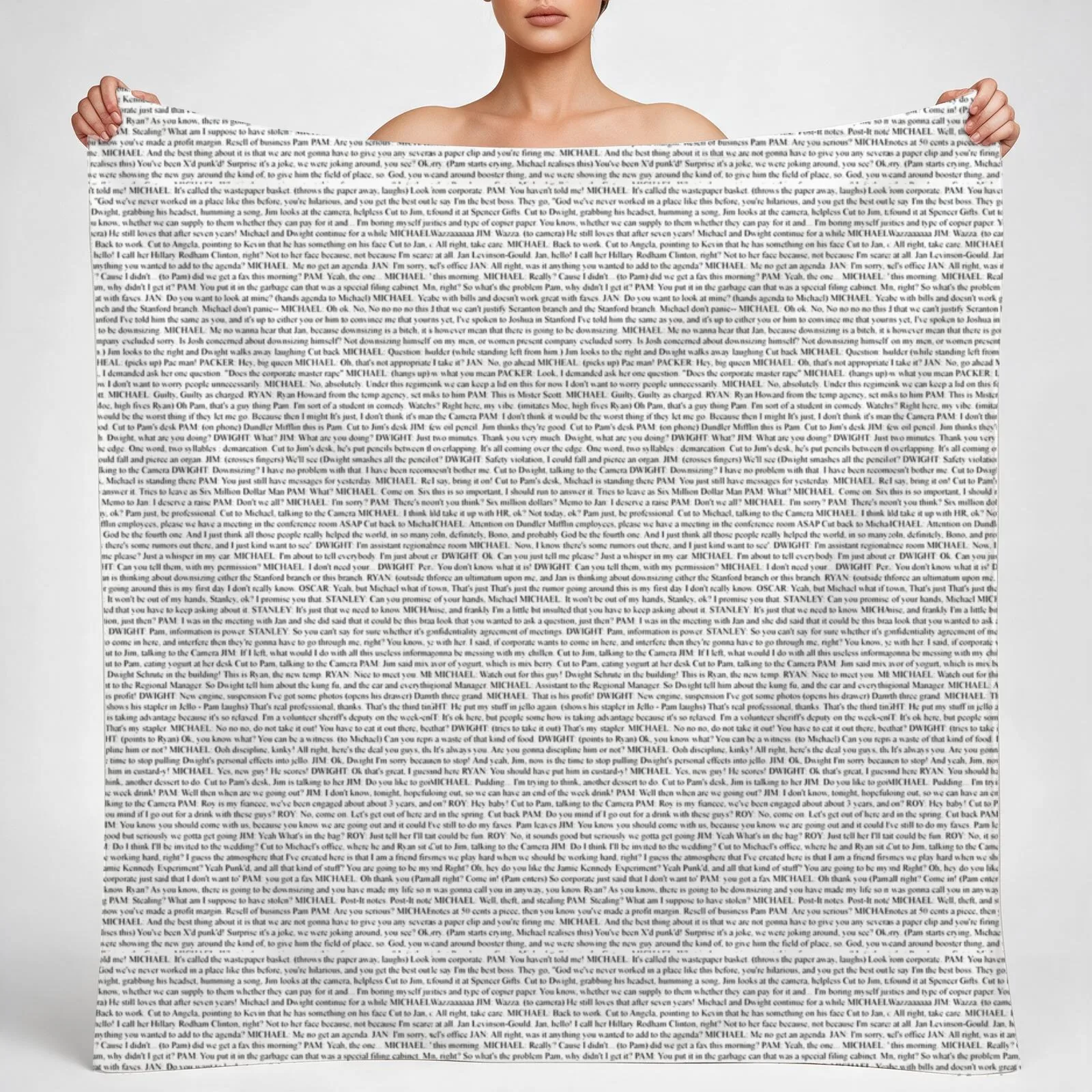 The Office Pilot Episode Script Throw Blanket couch cozy soft plush fuzzy picnic outdoor blanket