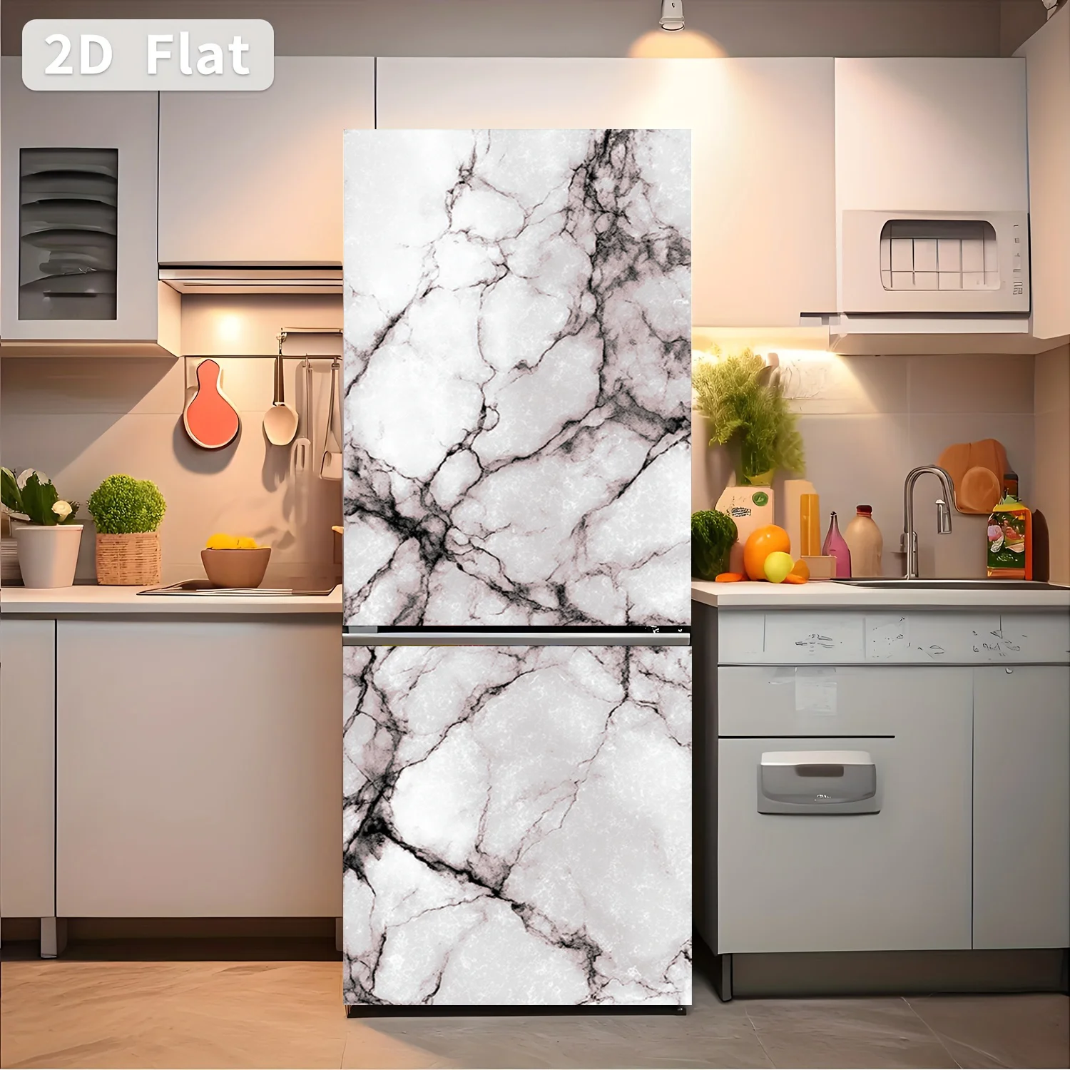 Self-Adhesive Marble Contact Paper Suitable for Cabinets, Wardrobes - Sheet (60×180) Matte Polypropylene Marble Texture Wallpa