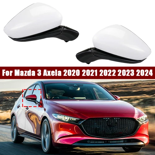 Para Mazda 3 Axela 2020 2021 2022 2023 2024 espejo retrovisor de puerta de coche conjunto de espejo lateral accesorios de automóvil