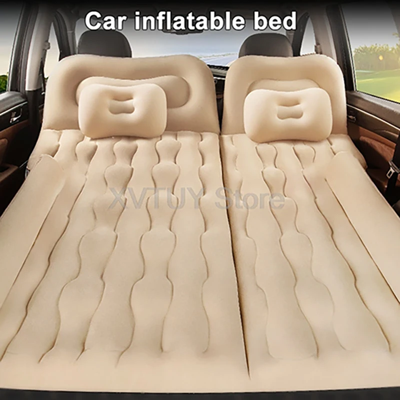 

Car Air Inflatable Travel Mattress Bed SUV Multi functional Sofa Pillow Outdoor Camping Mat Auto Back Seat Trunk Cushion 1 Set