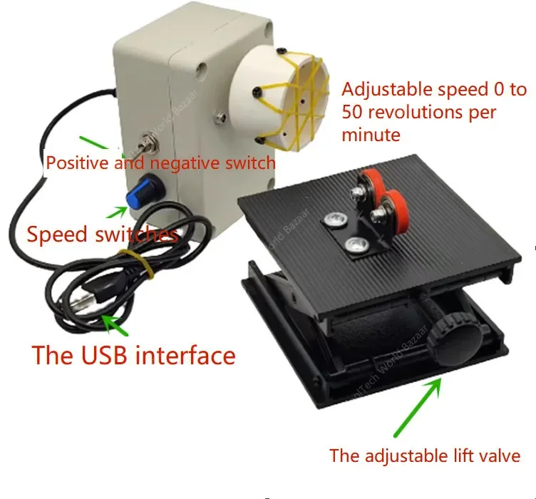 Portable professional fishing rod making winding electric drive machine DIY adjustable 0-50RPM wire wrapping machine