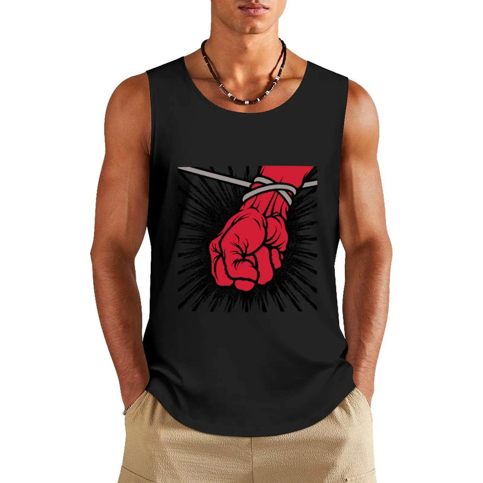 

St Anger HQ Tank Top Men's sleeveless gym shirts quick-drying t-shirt bodybuilding men clothes Men's vest