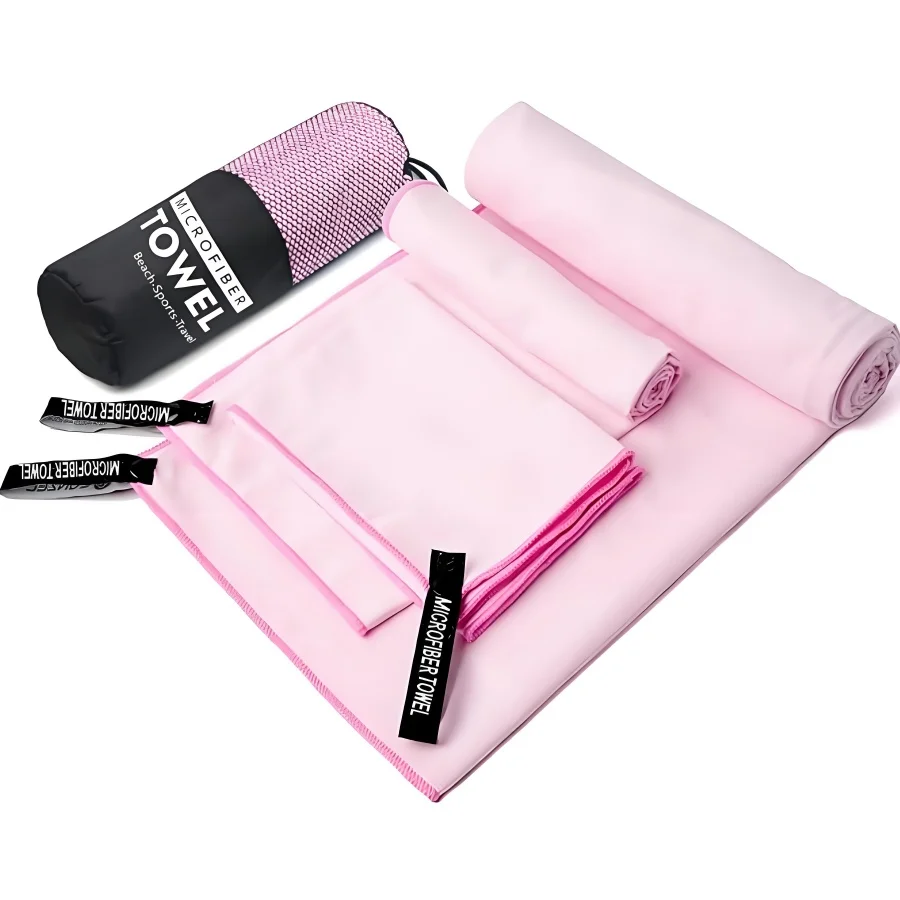 3PCS Quick Dry Beach Towel, Microfiber Travel Towel 3 Size in 1 Pack,Fast Drying Towel Set for Camping, Beach, Gym, Sports, Yoga