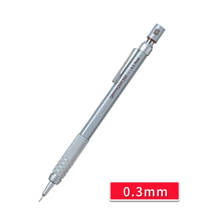 Imagem -06 - Pentel-full Body Metal Lápis Mecânico Lápis Automático Desenho e Escrita Material Escolar e de Escritório Pg513 0.3 mm 0.5 mm 0.7 mm 0.9 mm