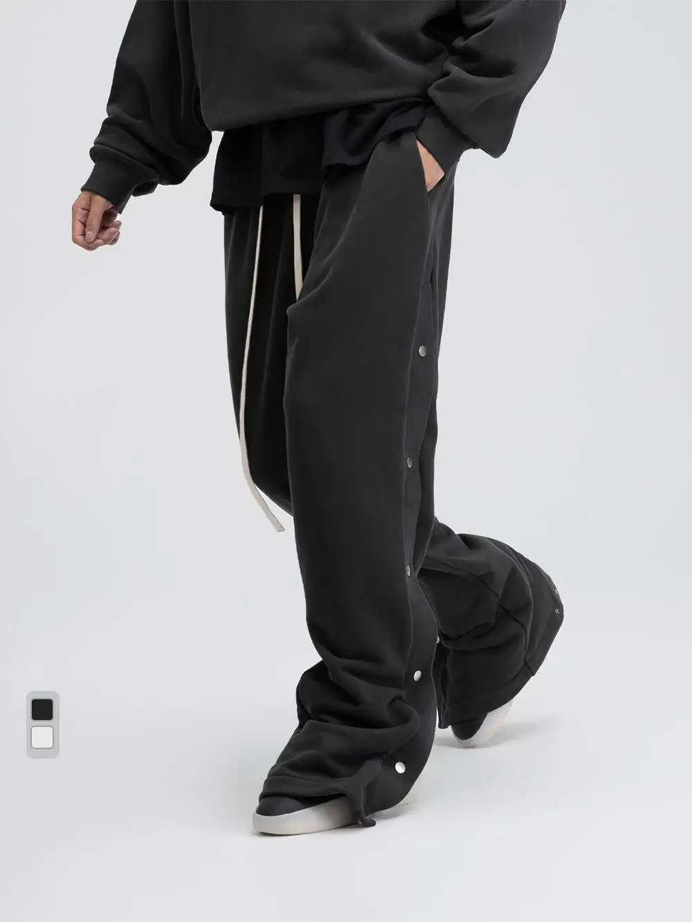 

Fearless East O05 Button Long Pants Sporty Casual Straight Leg American Fitness High Street Slimming Versatile Workwear Trousers
