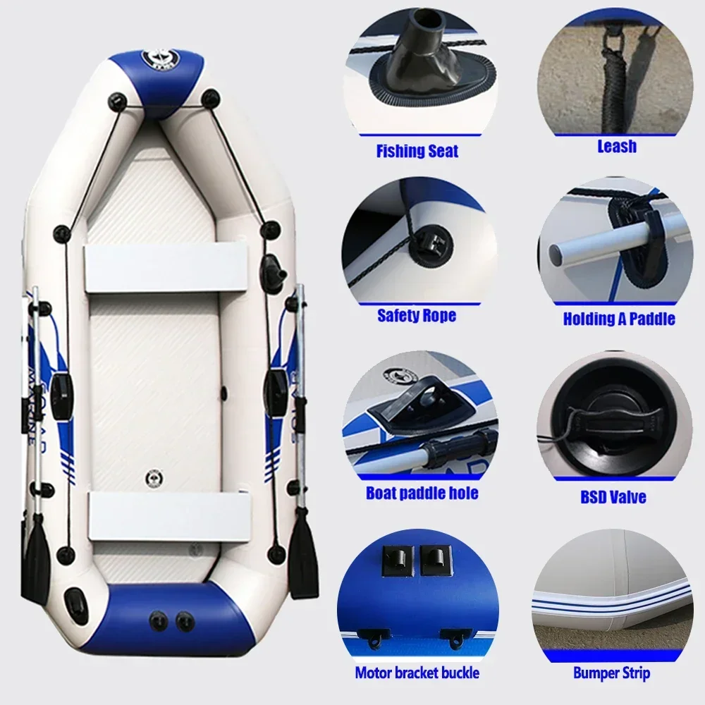 لـ PVC-Schlauchboot، 3-lagige aufblasbare Fischerboote، laminierte، schleißfeste Kajakbotefani 2–6 Person، Kazak، Ruderka