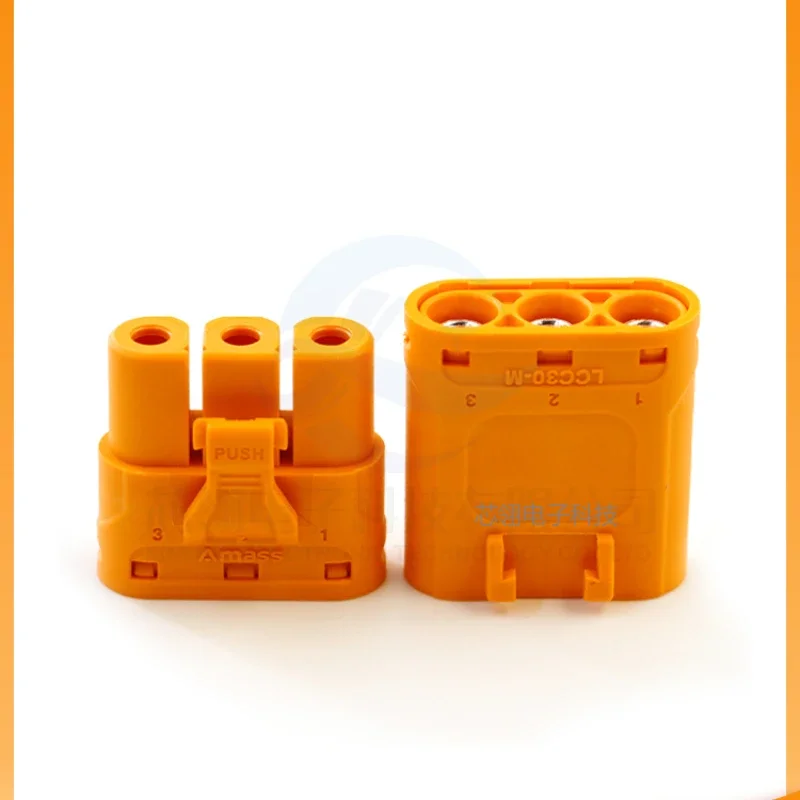 

Amass LCC30-M/F Copper plated with silver MR60 Latched cable crimped DC plug of lithium battery