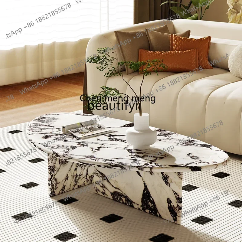 CC182Marble special-shaped coffee table living room household small apartment French creative simplicity R