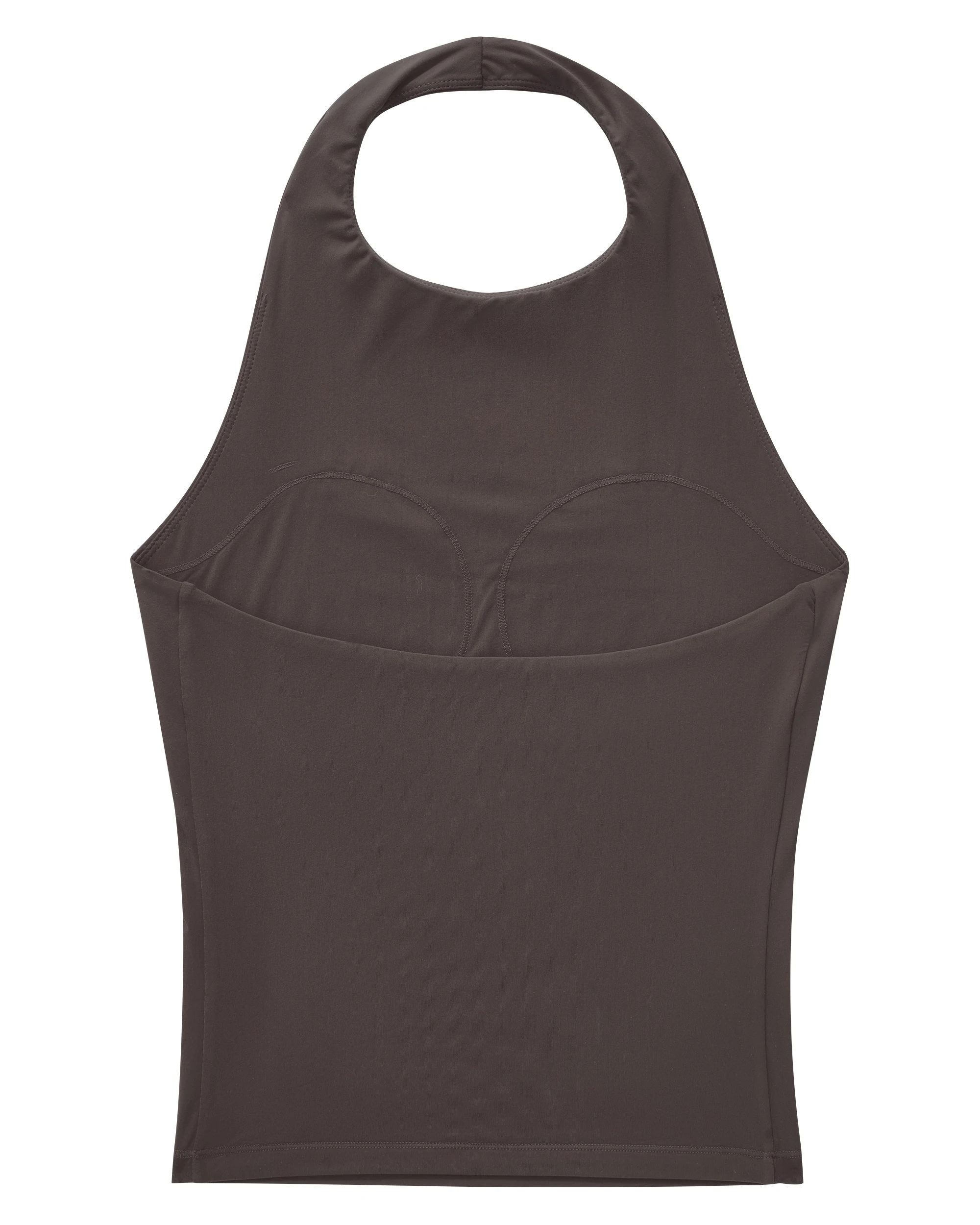 Damen Neckholder-Crop-Tanktop, ärmellos, hoher Kragen, rückenfrei, schmal geschnitten, einfarbig, gestricktes Camisole, Sommer, Casual, Basic, Y2K-Top, Weste – Detail 7