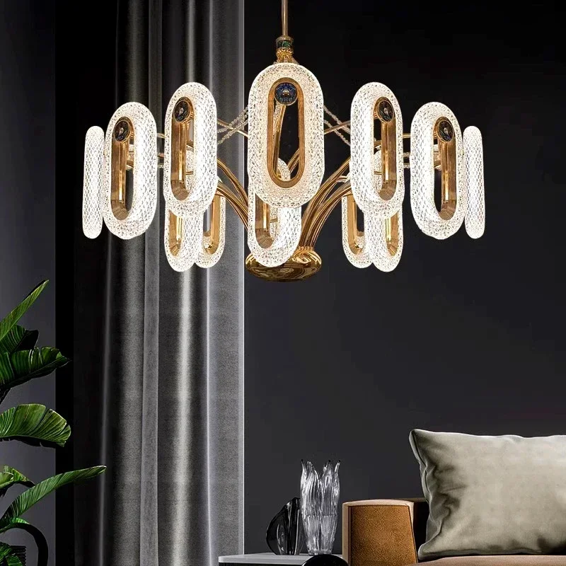 GHJUYIOL YECTSKIModern light luxury Dining room chandelier lighting Ceiling lamps hanging light led chandeliers for the living r