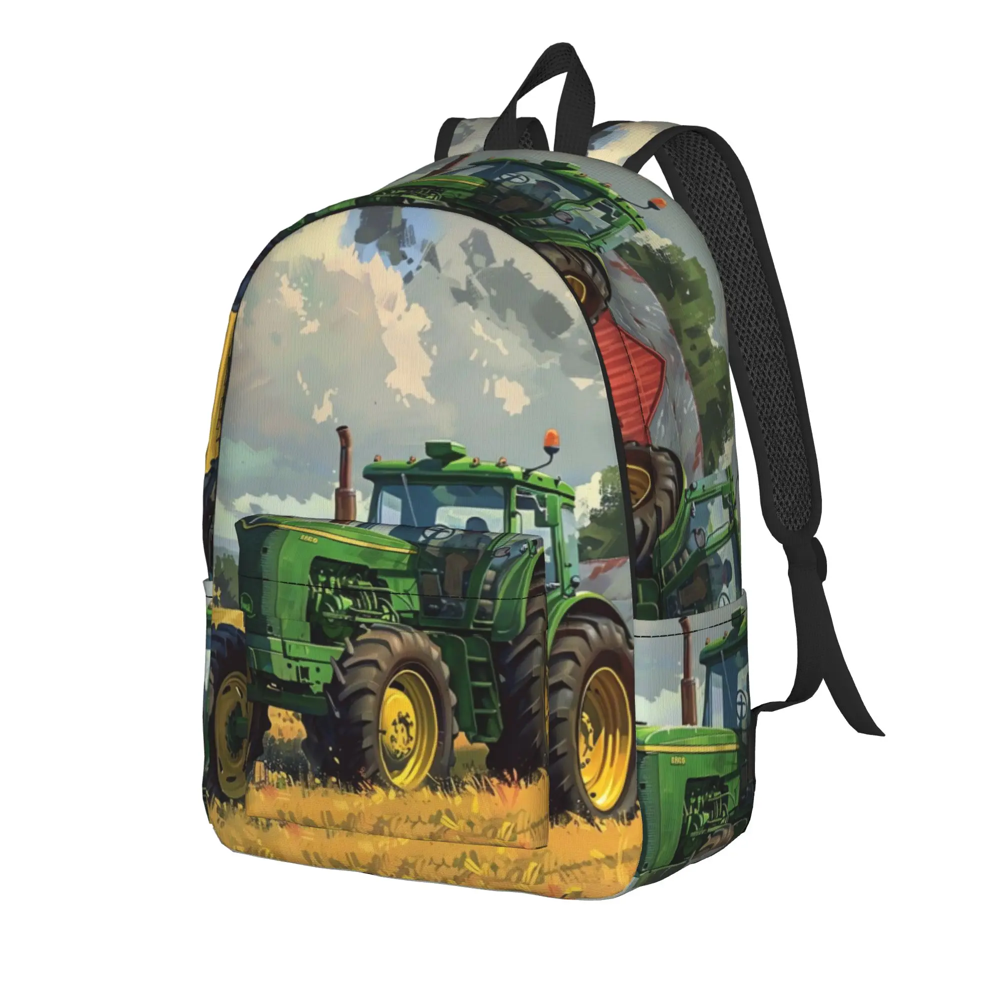 Tractors Farm Vehicles Backpack Boy  Big Backpacks Polyester Streetwear High School Bags College High Quality Rucksack