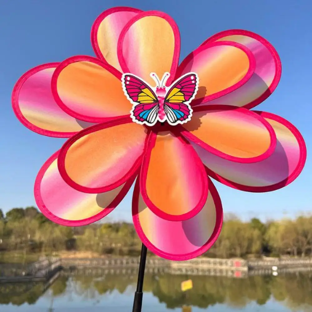 متعدد الأنماط سحابة لوتس الحشرات طاحونة ملونة بولي كلوريد الفينيل الدائمة زهرة الحديقة الدولاب مزدوجة الطبقات نزهة ديكور اللعب