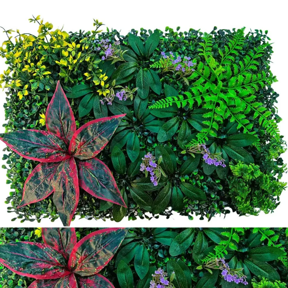 

60*40cm Artificial Plant Wall Panel DIY Eternal Life Artificial Eucalyptus Carpet UV Protection Durable Fake Green Grass Mat