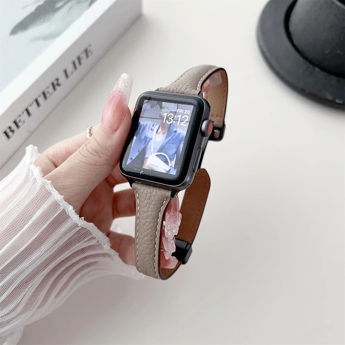 Cinturino per iWatch 42/44/45/46/49mm 38/40/41mm Cinturino per orologio alla moda in pelle PU per serie Watch Ultra2 Series 10/9/8/7/6/5/4/3/2/1_voghion.com