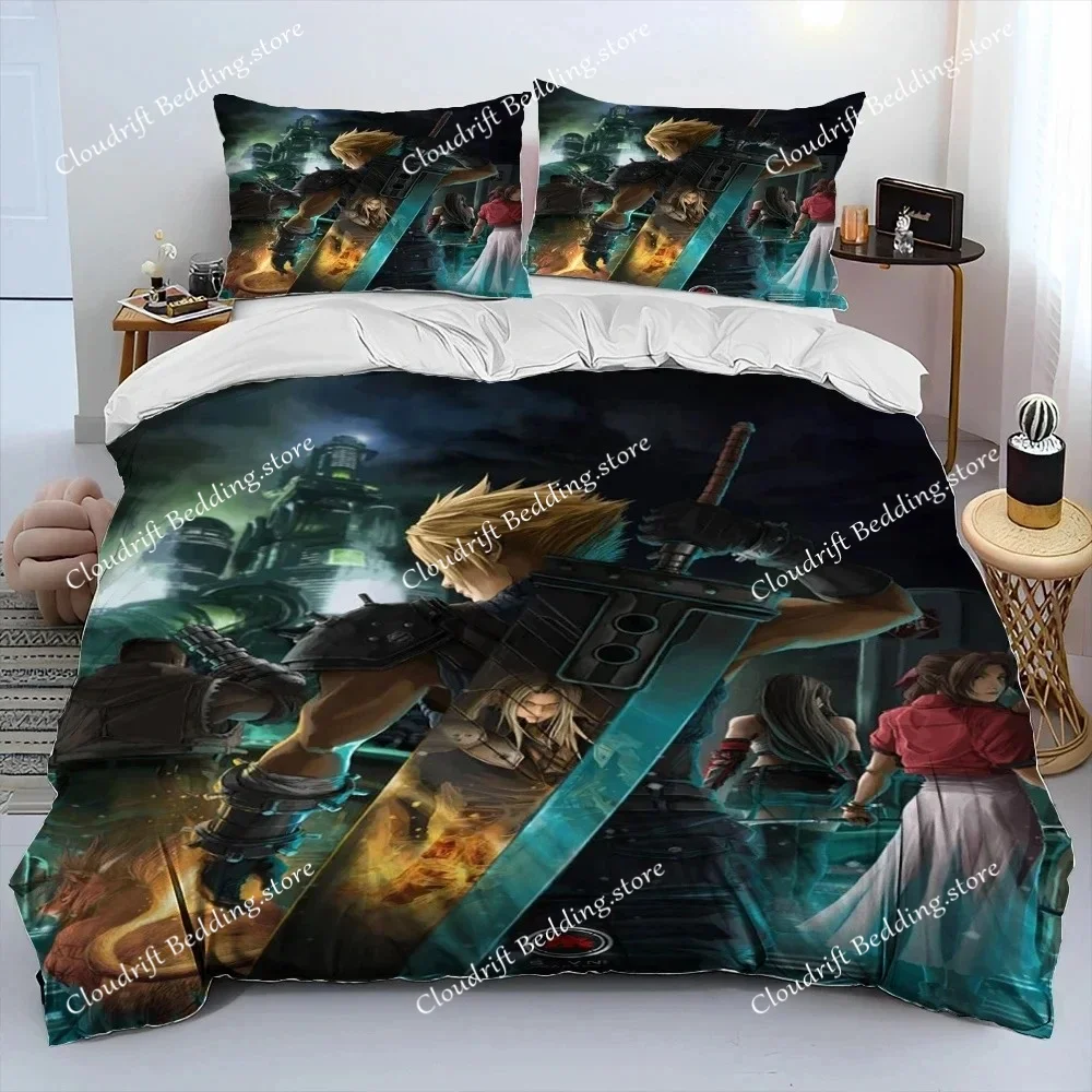 3D Print Final Fantasy Series Games Bedding Set Duvet Cover Bed Set Quilt Cover Pillowcase Comforter king Queen Size Boys Adult9