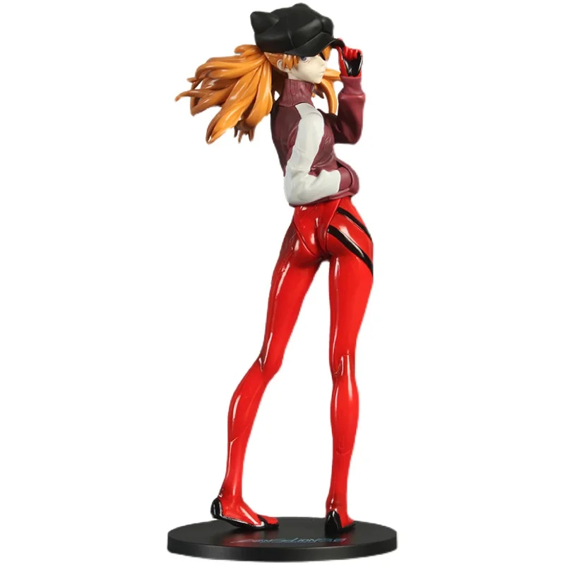 24CM Anime NEON GENESIS EVANGELION EVA Asuka Langley Soryu Cat ear cap Figure PVC Model Toys Doll Collect Ornaments Gifts