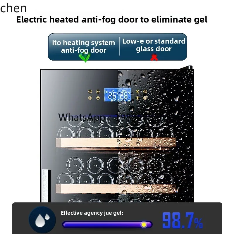 خزانة مشروبات حمراء لدرجة الحرارة، ثلاجة، بار ثلج، غرفة المعيشة المنزلية، بار ثلج، خزانة حفظ طازجة للشاي المبرد