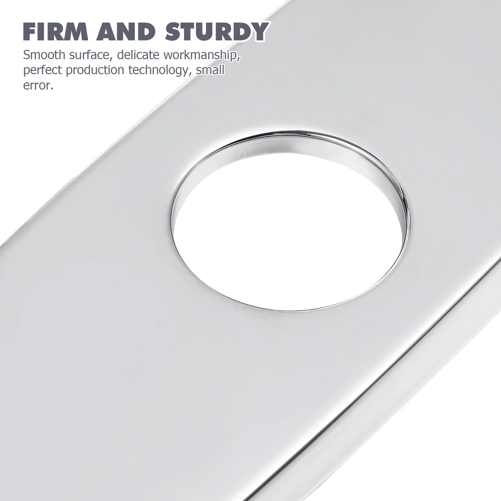 

Durable Stainless Steel Faucet Plate 8 Inch Sink Hole Cover Easy Install Rustproof Tidy Accessory Sink Hole Cover