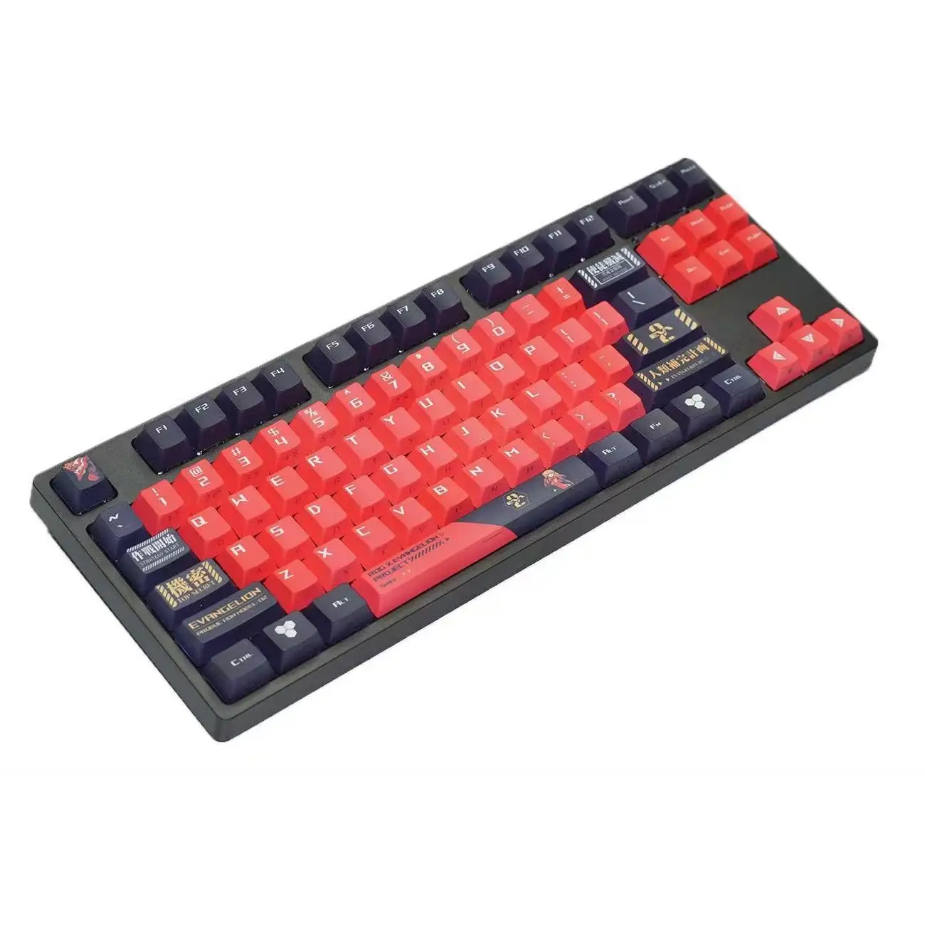 EVANGELION dessin animé périphérie Eva-01Asuka Ayanami Rei sans fil 2.4g3 Module brancher sur le côté gravé rvb87 clavier mécanique