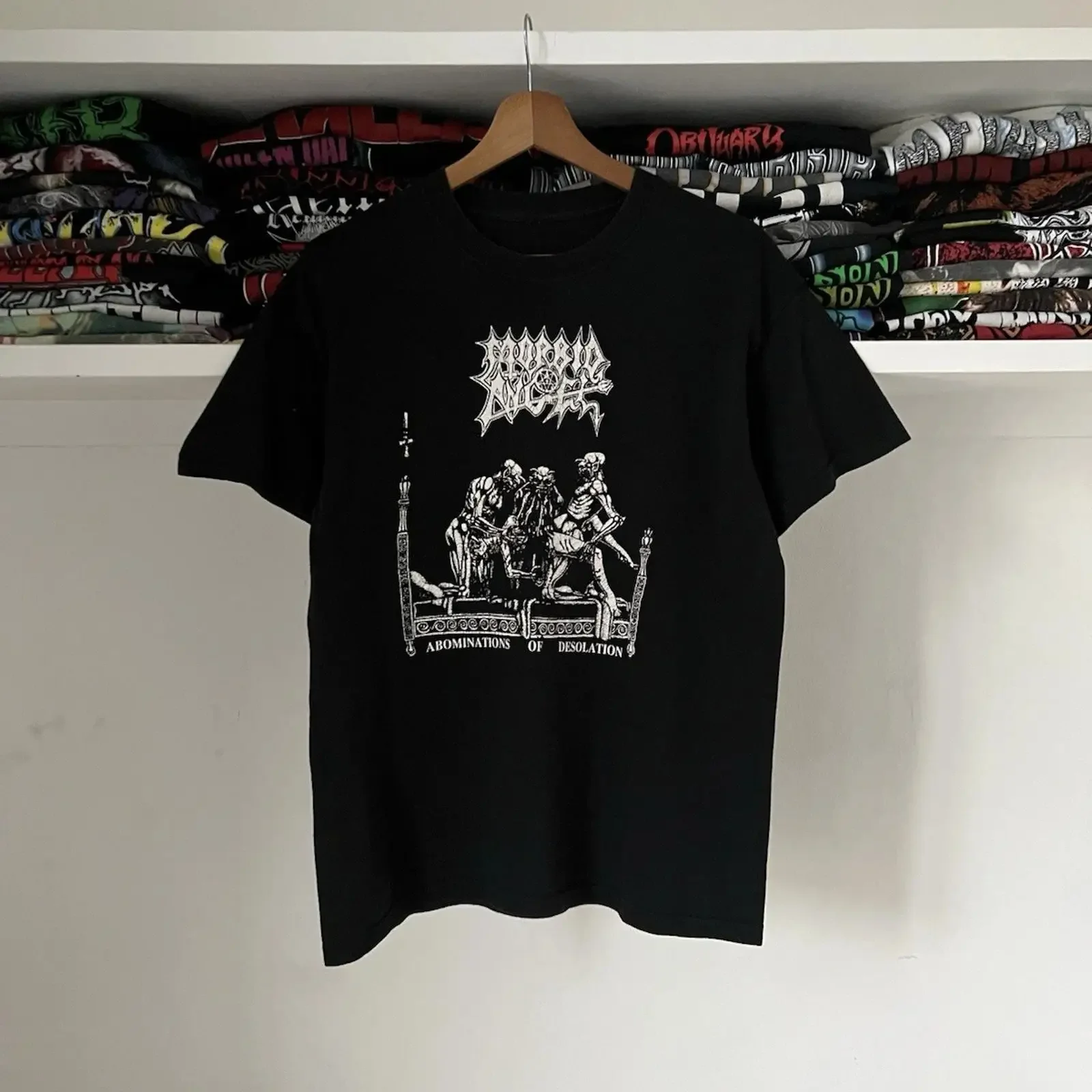 90s Morbid Angel T Shirt Abomination Of Desolation Vintage Metal Band Image 1 4 vintage Washed Soft Stretched