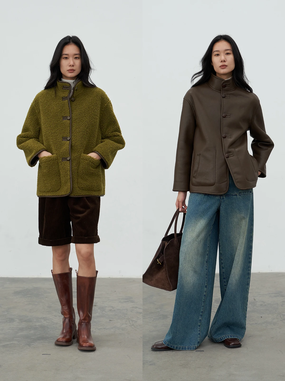 

Двусторонняя шуба из меха и кожи для женщин, новинка зимы, молодежный уличный стиль, без бирки