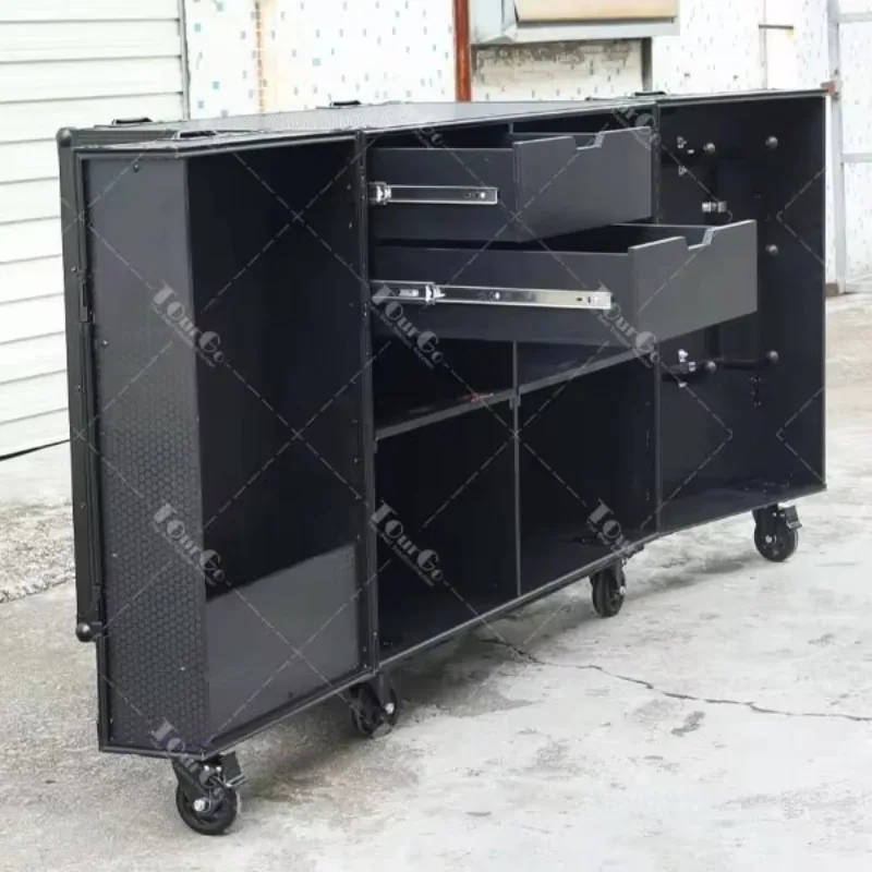 Customized Production Workshop Flight case with Drawers and Pull-out Compartments