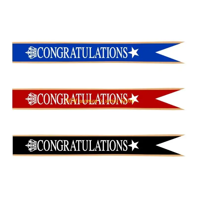 

Q39C Congrats Grad Sash Congratulations Grad School Prom Party Decors Priest Stole