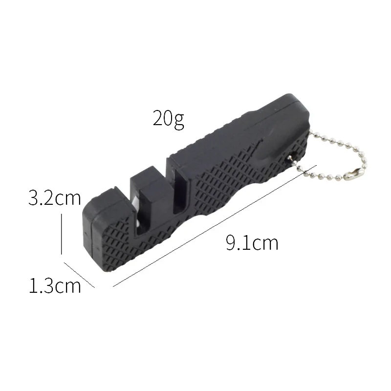 Portable mini knife sharpener ceramic rod/carbon steel two section Sharpening stone outdoor picnic supplies kitchen accessories