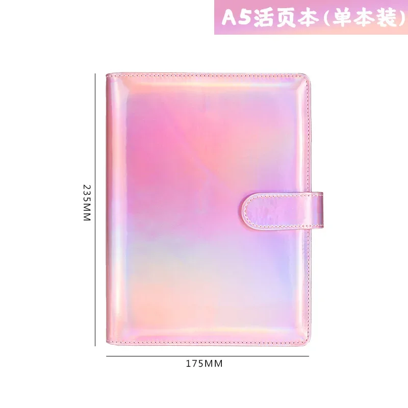 Star Chasing Girl 4Grid A5 Binder Laser Color Button Lock Card Book Kpop Photocard Collect Book 3inch 4grid Photo Holder Album