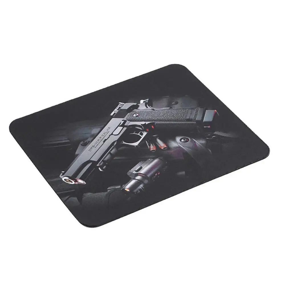 24x20cm Gun Pattern Anti-Slip Laptop PC Mice Pad Mat Mousepad For Optical Laser Mouse Comfortable Gaming Mouse Pad