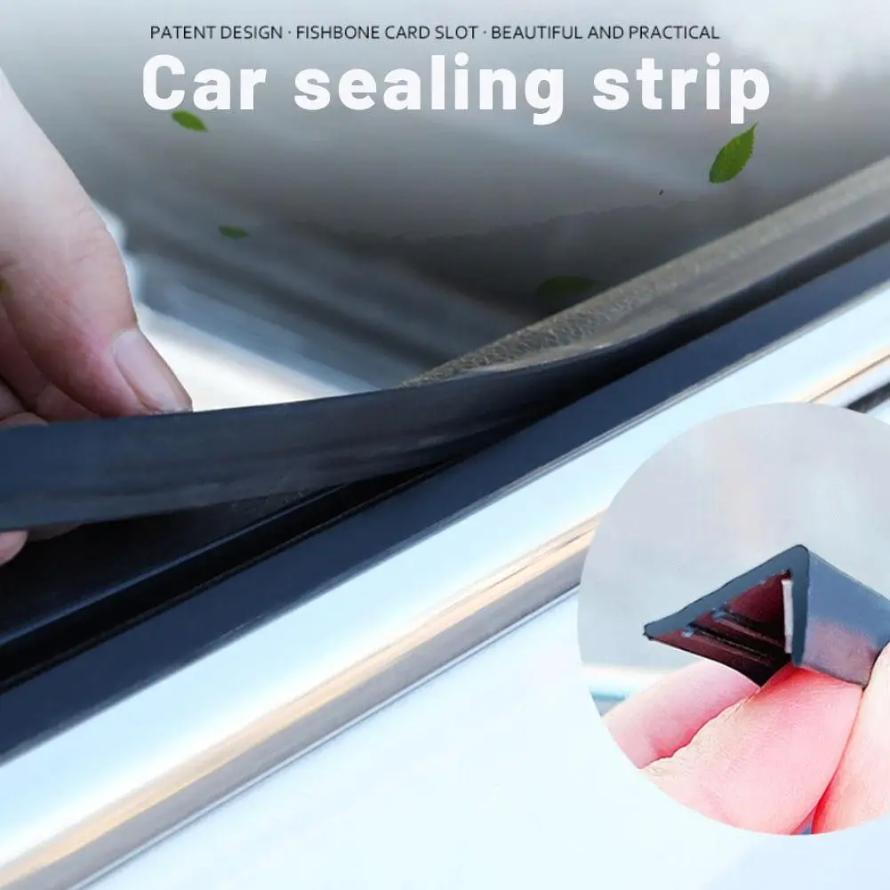 Car Window Sealing Strip with Adhesive Backing Width Noise Water Proof Detachable Edge Door Frame Weatherproofing Universal Fit