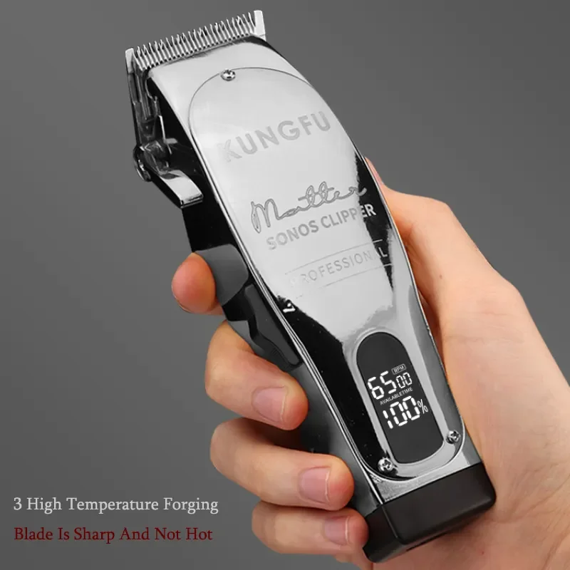 Master Haute Barber Custom Full Metal Mirror Body Professional Electric Hair Clipper Gradient Carving Trimmer Hair Salon Tool