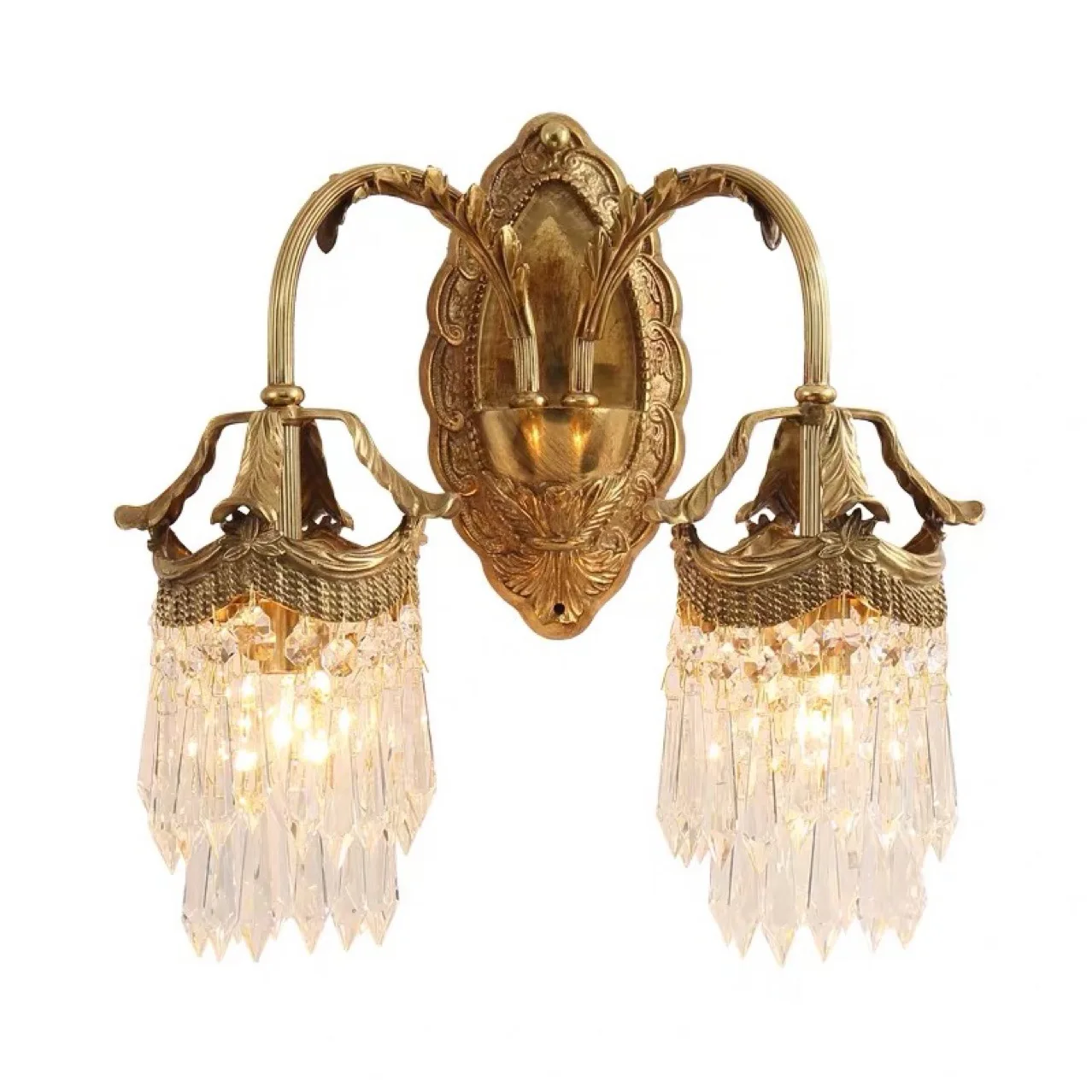 

French style, wall lamp, bedroom, crystal, living room, dining room, corridor, all copper