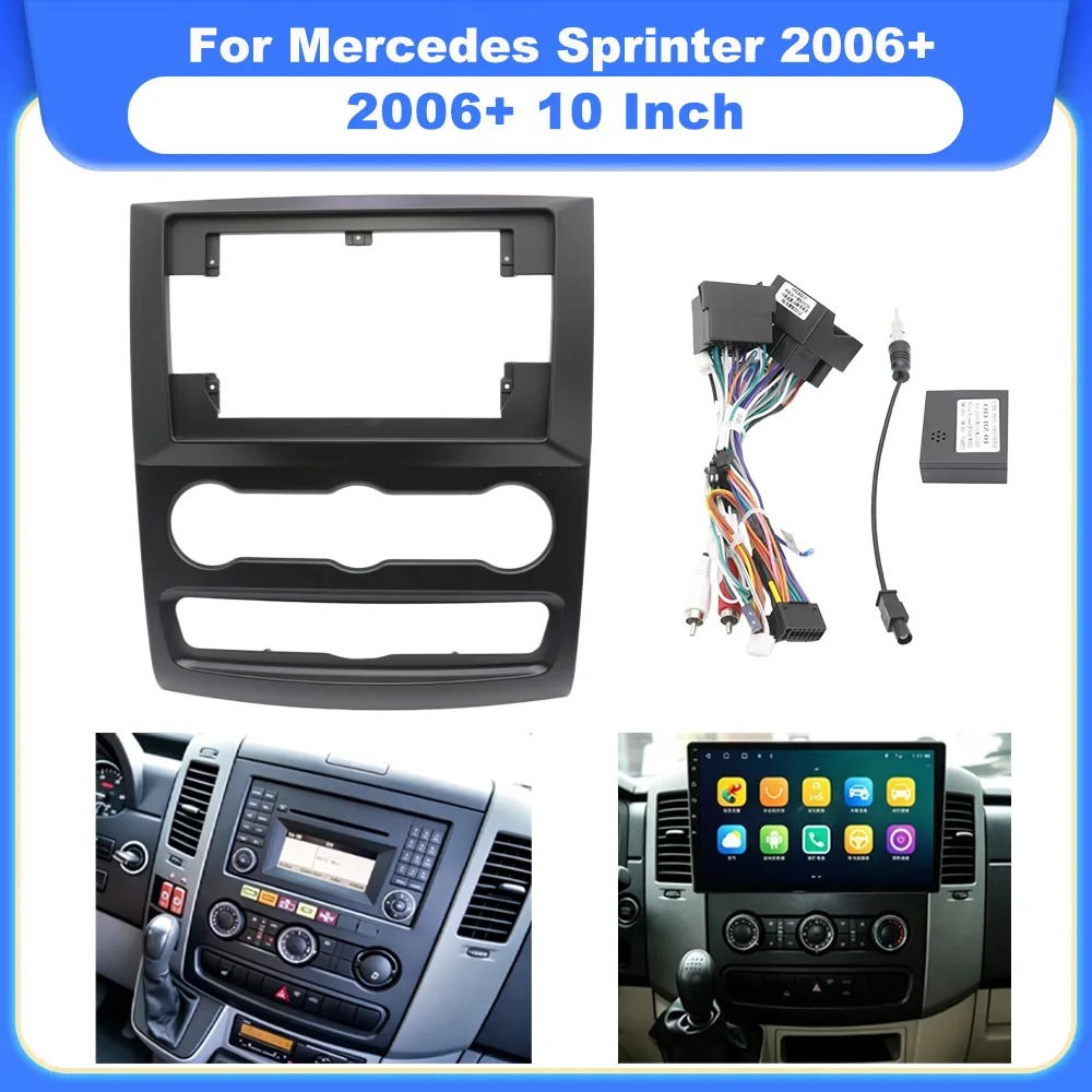 10 Inch Android Radio Dash Frame CANBUS For Mercedes Sprinter 2006+