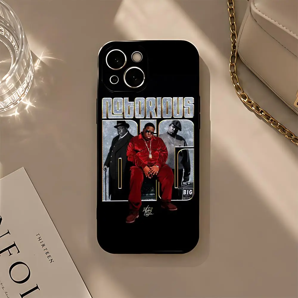 music T-The Notorious BIG Phone Case Black Sleek Matte TPU Protective Shockproof Cover for iPhone 13/14/15/16/17 Pro Max - view 2